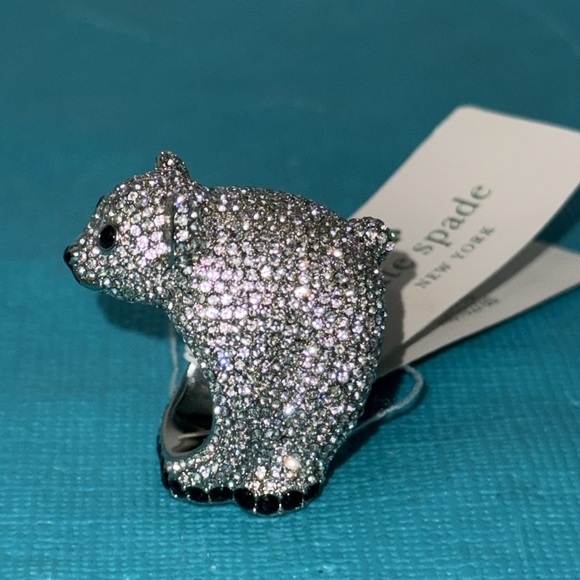 NEW Kate Spade Arctic Friends Polar Bear Ring - Picture 5 of 8